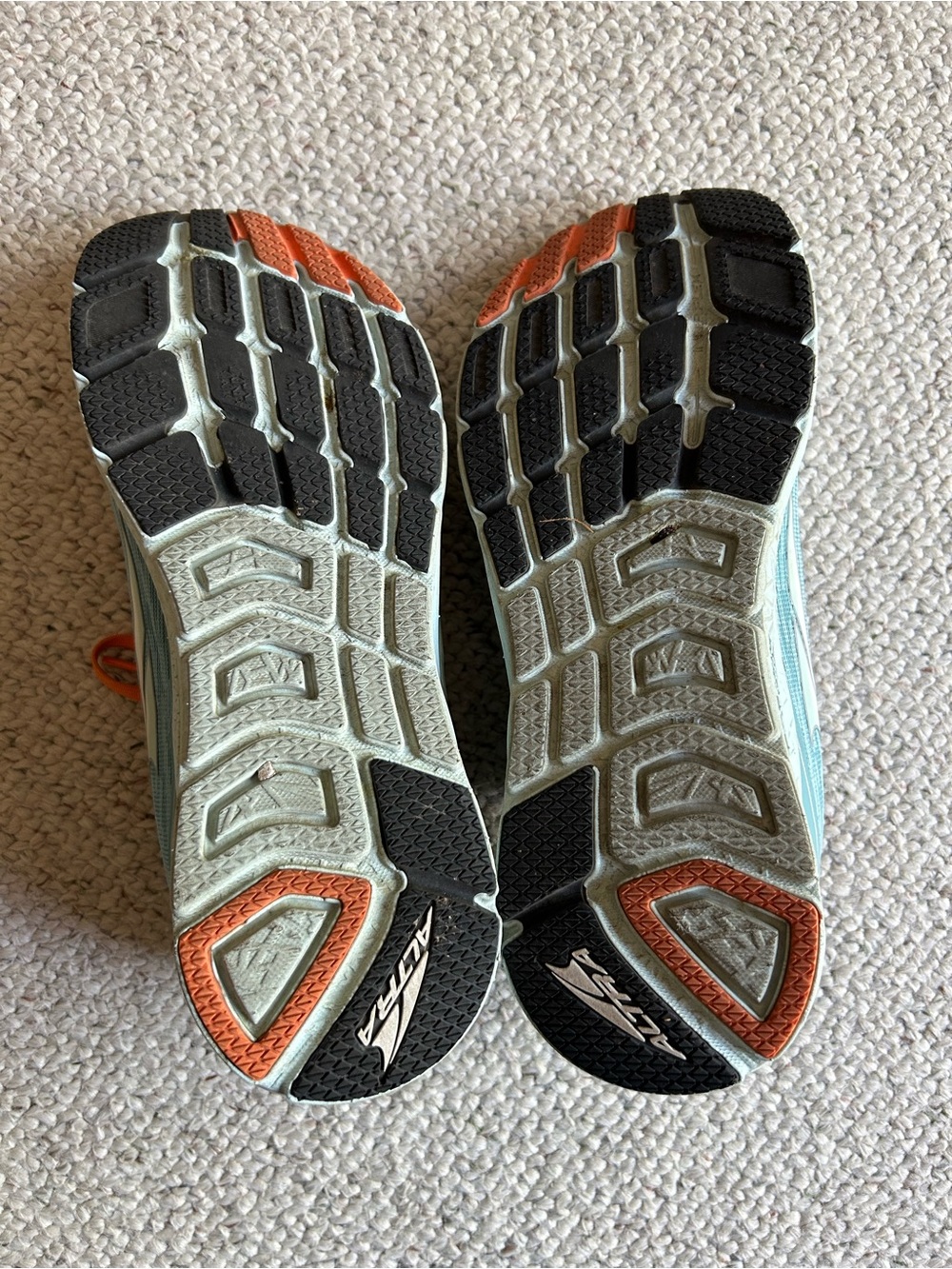 Altra Women's Teal Athletic Shoes with Orange Laces - Picture 2 of 4